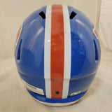 TROY FRANKLIN SIGNED DENVER BRONCOS F/S THROWBACK SPEED REPLICA HELMET BECKETT