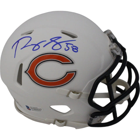 Roquan Smith Autographed/Signed Chicago Bears Mini Helmet Beckett 46949