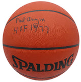 Paul Arizin Autographed Spalding I /O Basketball Warriors HOF 1977 JSA