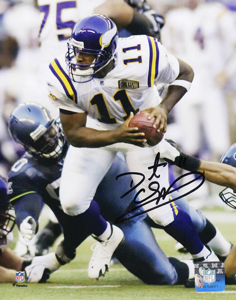 Daunte Culpepper Signed Minnesota Vikings Action 8x10 Photo - (SCHWARTZ COA)