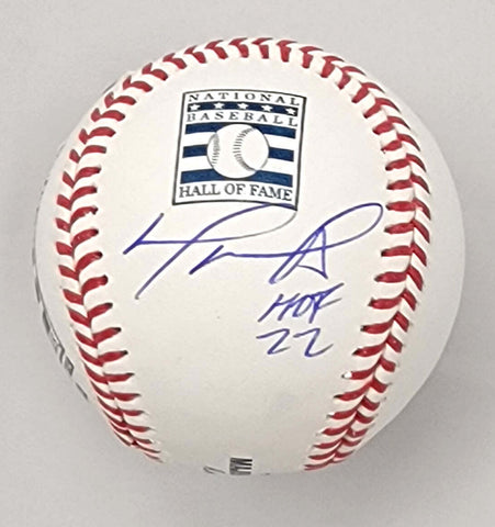 David Ortiz Signed Red Sox HOF Baseball W/ HOF 22 Stamp and Postmark Beckett