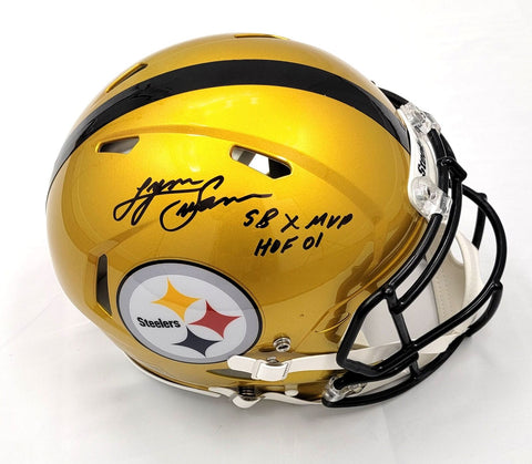 Lynn Swann Signed Steelers Authentic Flash Helmet W/ HOF 01 & SB X MVP Beckett