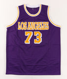 Dennis Rodman Signed Los Angeles Lakers Jersey (Beckett COA) NBA Rebounding Ldr.