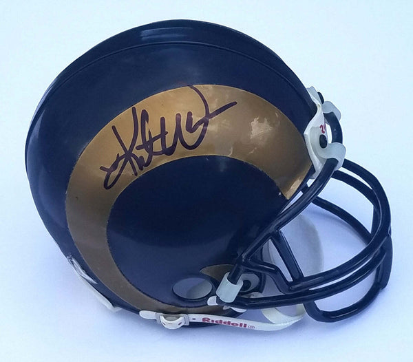 Kurt Warner Autographed St. Louis Rams Mini Helmet Beckett Authenticated
