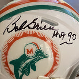 BOB GRIESE AUTOGRAPHED SIGNED MIAMI DOLPHINS '66 TB MINI HELMET W/HOF 90 BECKETT