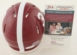 Jermaine Burton Signed Alabama Crimson Tide Mini Helmet JSA COA 2021 Ntl. Champ