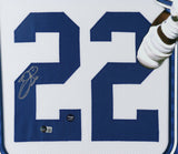 Emmitt Smith Signed Dallas Cowboys 35x43 Framed Jersey (Beckett Hologram) R.B.