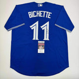 Autographed/Signed Bo Bichette Toronto Blue Baseball Jersey JSA COA