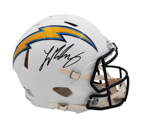 Ladd McConkey Signed Los Angeles Chargers Speed Authentic White Matte NFL Helmet