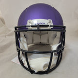 JUSTIN JEFFERSON SIGNED MINNESOTA VIKINGS F/S SPEED AUTHENTIC HELMET BECKETT QR