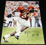 RICKY WILLIAMS AUTOGRAPHED SIGNED TEXAS LONGHORNS 16x20 PHOTO BECKETT W/ HT 98