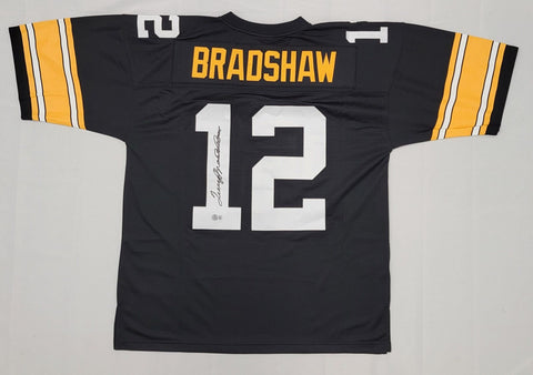 Terry Bradshaw Autographed Pittsburgh Steelers Mitchell & Ness Jersey Beckett