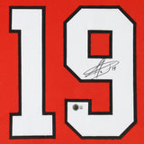 Jonathan Toews Signed Chicago Blackhawks 43"x 35" Framed Jersey (Beckett) 3 Cups