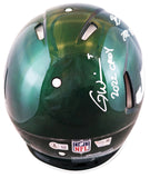 Jets Garrett Wilson & Ahmad Sauce Gardner Signed F/S Proline Helmet W/ Case BAS