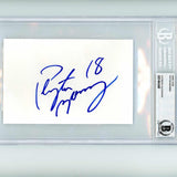 Autographed/Signed Graded Peyton Manning Index Card Authentic Beckett BAS COA