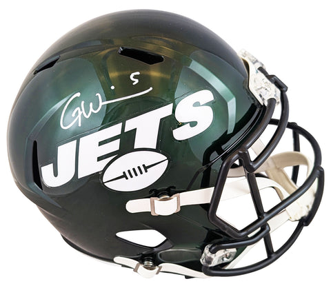 Jets Garrett Wilson Authentic Signed Full Size Speed Rep Helmet Fanatics