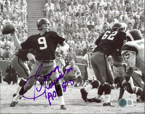 Commanders Sonny Jurgensen "HOF 83" Authentic Signed 8x10 Horizontal Photo BAS 1