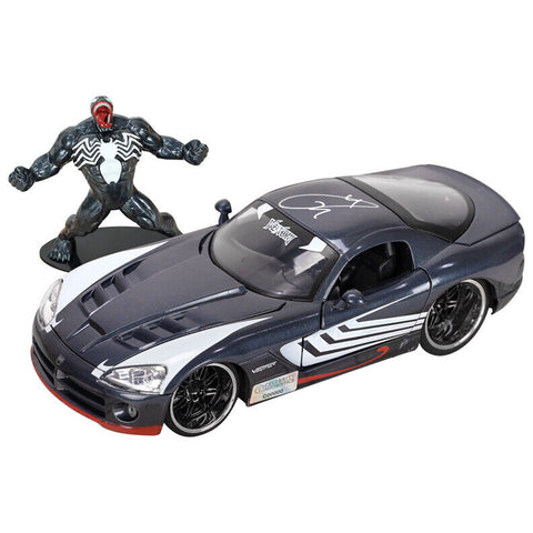 Tom Hardy Autographed Marvel 1:24 Scale 2008 Viper Die-cast Car & Venom Figure