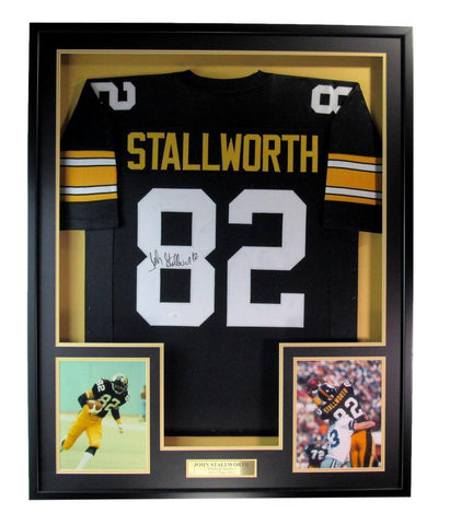 John Stallworth HOF Signed/Autographed Black Steelers Jersey Framed JSA 192203