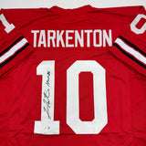 Autographed/Signed Fran Tarkenton Georgia Red College Football Jersey BAS COA