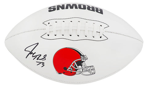 Joe Thomas Signed Browns Franklin White Logo NFL Football -(SCHWARTZ SPORTS COA)