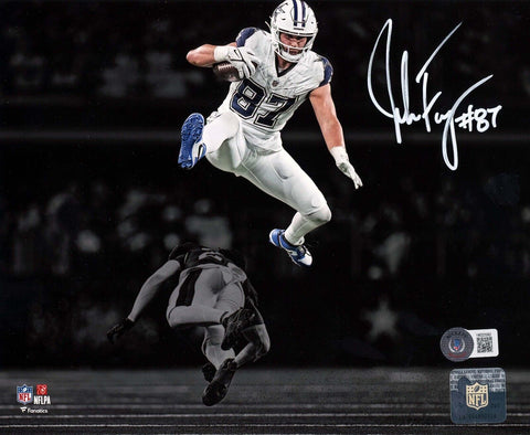 JAKE FERGUSON SIGNED DALLAS COWBOYS VS EAGLES HURDLE 8x10 PHOTO BECKETT