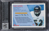 Ravens Ray Lewis Signed 2001 Bowman 1996 Rookies #BRC2 Card Auto 10! BAS Slabbed