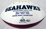 Cortez Kennedy Autographed Signed Seahawks White Logo Football MCS Holo #37712