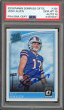 2018 Donruss Optic #154 Josh Allen RC Rookie On Card PSA 10/10 Auto GEM MINT