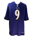 Justin Tucker Signed Nike NFL Purple Football Jersey Ravens Beckett 189227