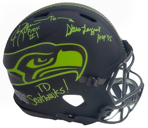 STEVE LARGENT ZORN AUTOGRAPHED SEAHAWKS ECLIPSE FULL SIZE AUTHENTIC HELMET TD!