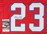 Micah Hyde Signed Buffalo Bills Red Home Jersey (JSA COA) 2017 Pro Bowl Def Back