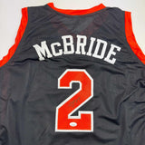 Autographed/Signed Duece Miles McBride New York Black Basketball Jersey JSA COA