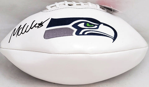 Michael Dickson Autographed Seahawks White Logo Football (Flat) MCS Holo #98836