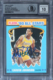 Lakers Magic Johnson Signed 1990 Fleer All-Stars #4 Card Auto 10! BAS Slabbed