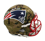 Tedy Bruschi Signed New England Patriots Speed Full Size NFL Camo Helmet