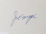 Joe Morgan Signed Index Card in 14x18 Matted Display Cincinnati Red 8x10 JSA COA