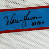 Framed Autographed/Signed Warren Moon 33x42 HOF 06 Houston White Jersey JSA COA