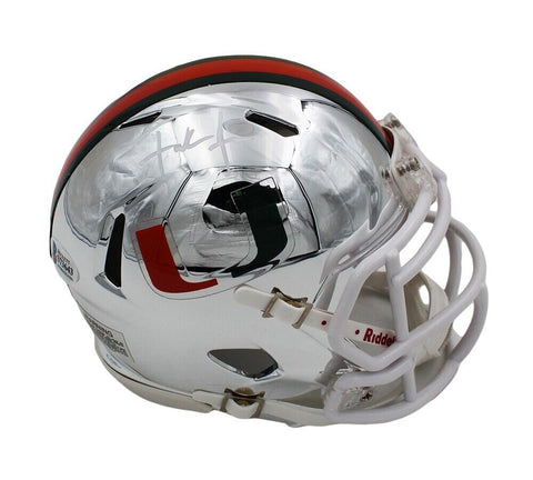 Frank Gore Signed Miami Hurricanes Speed Chrome NCAA Mini Helmet