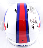 Kelly/Reed/Thomas Autographed Buffalo Bills F/S Speed Helmet w/HOF- JSA W *Black