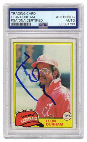 Leon Durham Signed Cardinals 1981 Topps Rookie Baseball Card #321 - (PSA)