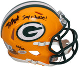 MarShawn Lloyd Autographed "Say Cheese" Packers Mini Helmet Beckett GDL LE 32/32