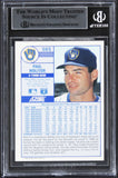 Brewers Paul Molitor Authentic Signed 1989 Score #565 Card BAS Slabbed