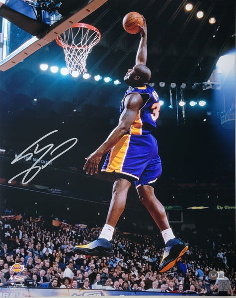 Shaquille O'Neal Signed Los Angeles Lakers 16x20 Photo Beckett Witnessed #10