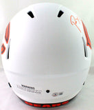 Roquan Smith Autographed Chicago Bears Lunar Speed F/S Helmet- Beckett W *Orange