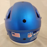 BARRY SANDERS SIGNED DETROIT LIONS F/S ALTERNATE SPEEDFLEX HELMET BECKETT QR COA