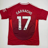 Autographed/Signed Alejandro Garnacho Manchester United Red Jersey BAS COA #3