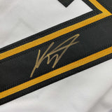 Framed Autographed/Signed Kirill Kaprizov 33x42 White/Gold Jersey BAS COA