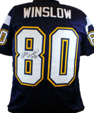 Kellen Winslow Autographed Blue Pro Style Jersey w/ HOF - JSA W Auth *8