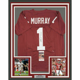 FRAMED Autographed/Signed KYLER MURRAY 33x42 Oklahoma Maroon Jersey JSA COA Auto